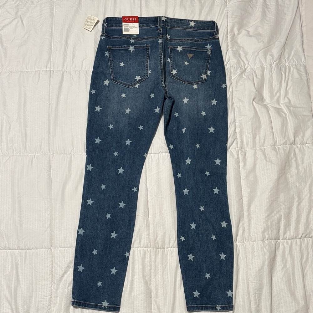 Guess Women's Denim Star-Embellished Skinny Jeans